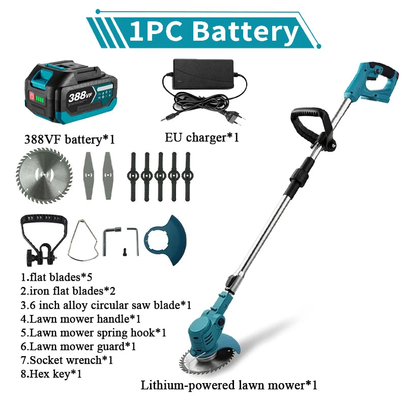 Makita Compatible 18V JV Cordless Handheld Electric Grass Trimmer  Lawn Mower  Adjustable Garden Tools For Makita 18V Battery