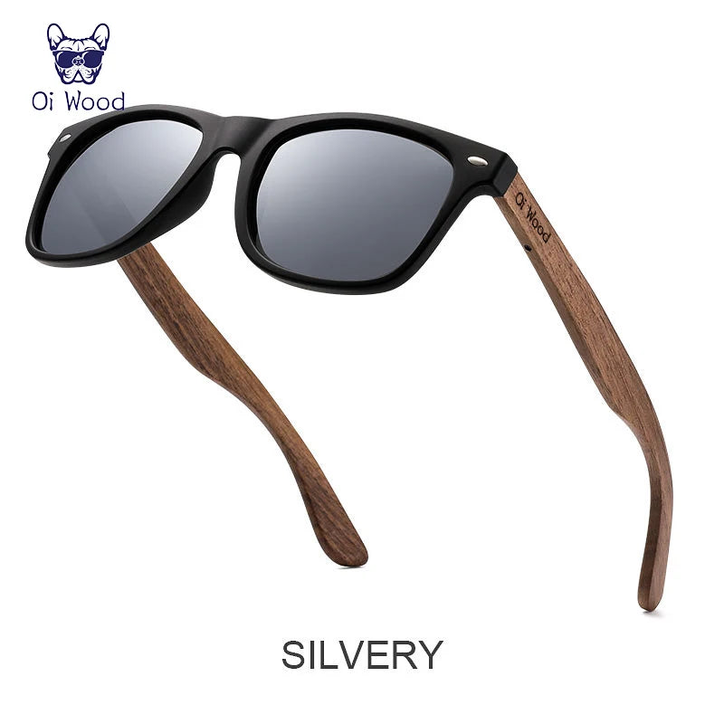 Oi Wood JV Brand Natural Wooden Sunglasses Men Polarized Fashion Sun Glasses Original Wood Oculos De Sol Masculino New TR90 Frames
