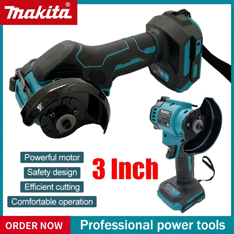 Makita 18V Cordless Angle Grinder 3 Inch Angle Grinder Cordless 3 Inch Electirc CUT OFF Tool Cutting Circular Saw Power Tool