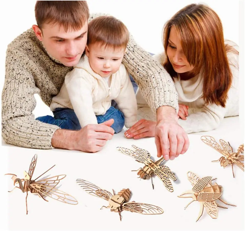 Model JV DIY 3D Wooden Puzzle Model Animal Montessori Toys for Children Crafts Dachshund Skeleton Assembly Gift Set for Kids Adults Teens