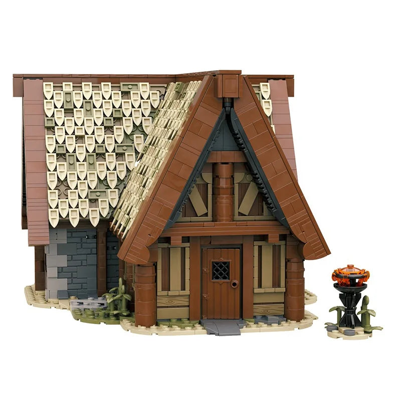 Elder Scrolls JV 2772PCS game Movie Elder Scrolls Skyrim series Vikings Whiterun Breezehome house model creative ideas Toy Assembly Puzzle Gift