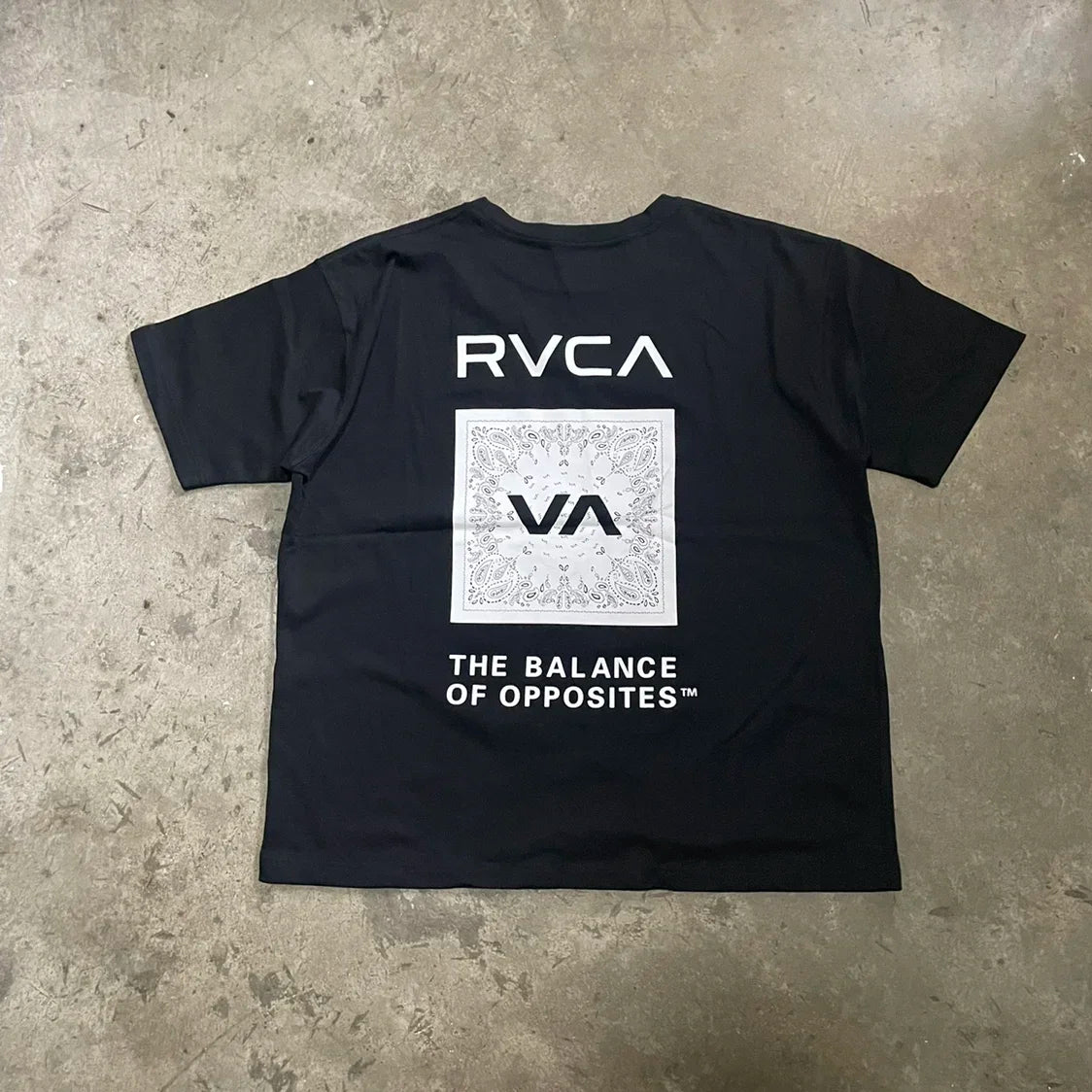 RVCA JV Summer New Dayline RVCA American Street Personalized Large Print Round Neck Quick Drying Short Sleeve T-shirt for Men