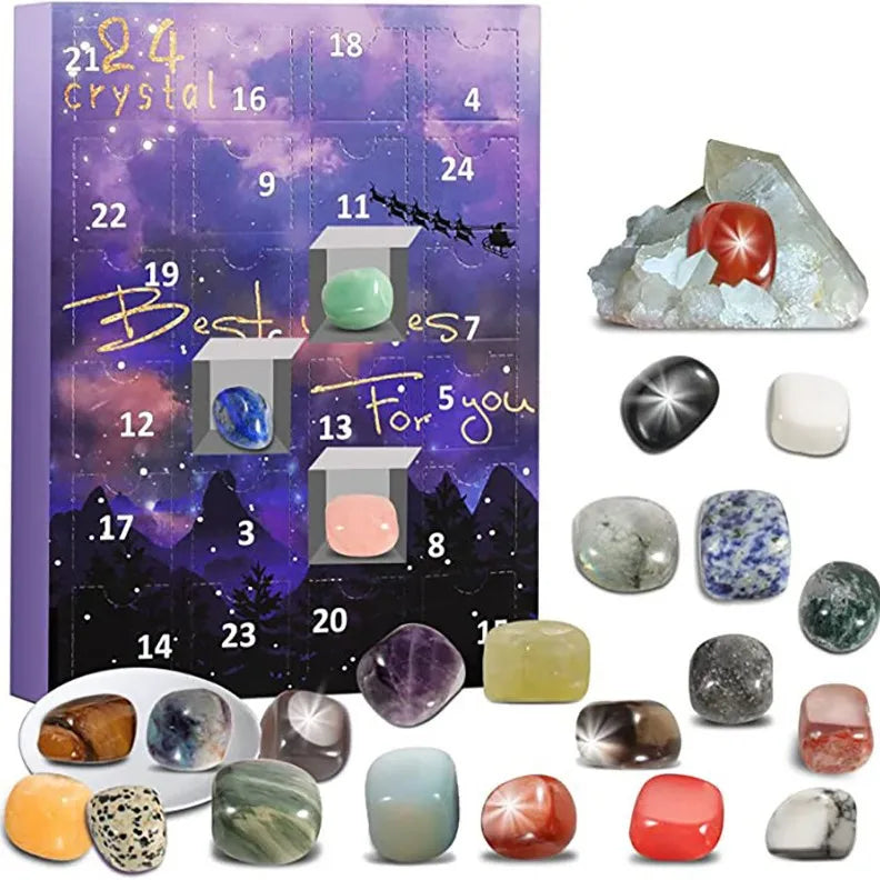 Crystal Growing Kit JV Advent Calendar 2025 24 Days Crystal Gemstones Minerals Rocks & Fossils Advent Calendars Gift for Kids