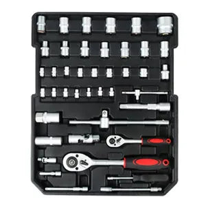 DIY TOOL KIT Household Repair Tool Set - Portable Hand Toolbox Trolly Case on Wheels, Professional Mechanics Kit With Multi-Functional Wr