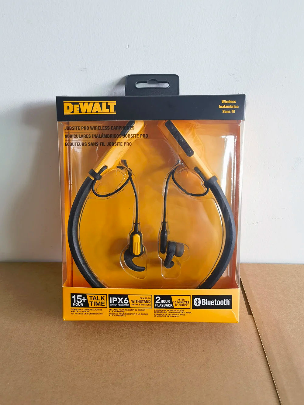 DEWALT Wireless Bluetooth Headphones Neckband Earphones with 15H Playtime