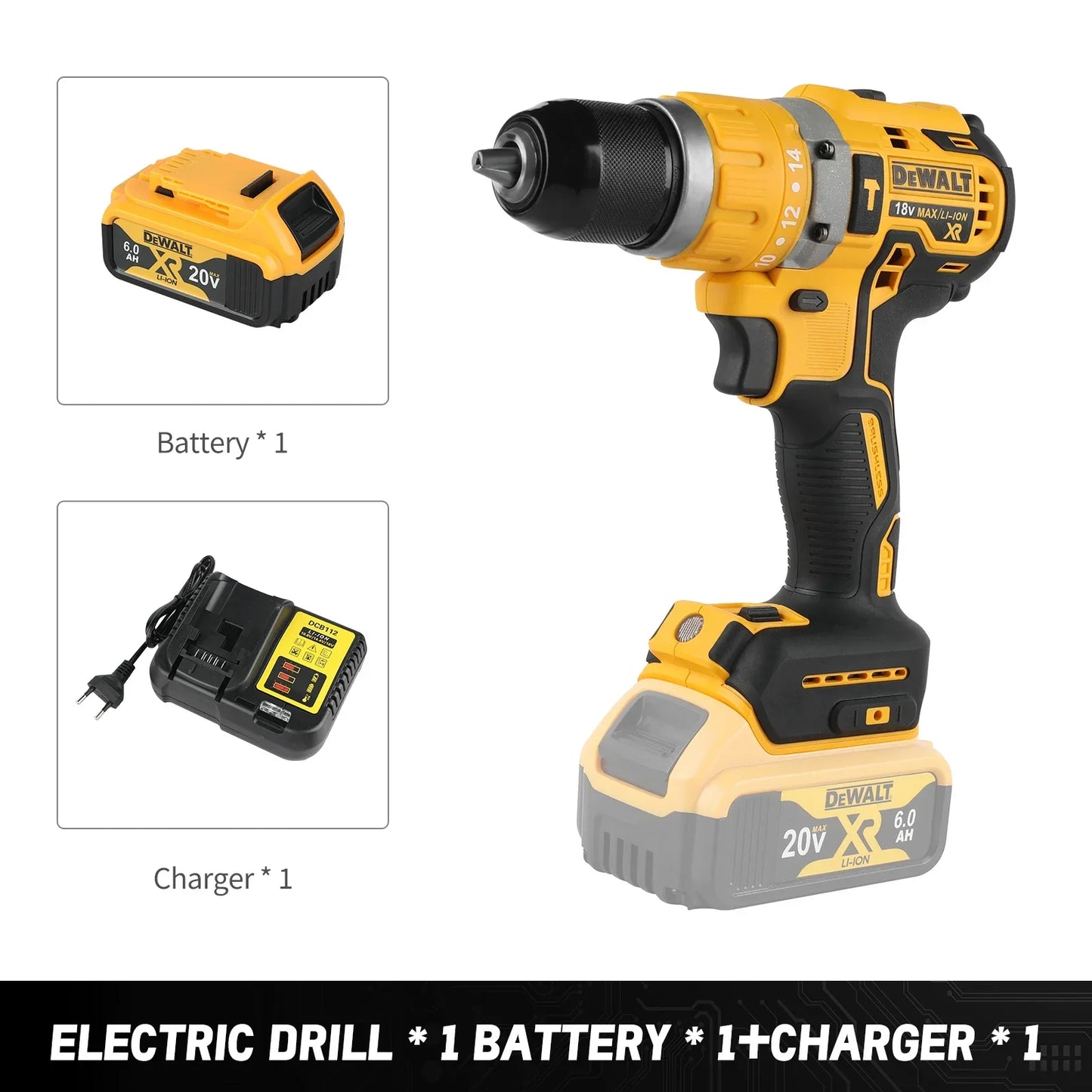 Dewalt DCD795 18v Brushless Drill with battery and AU charger