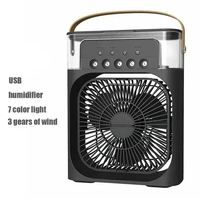 Portable Fan Air Conditioner: 3-in-1 Design with Humidifier USB Electric LED Night Light