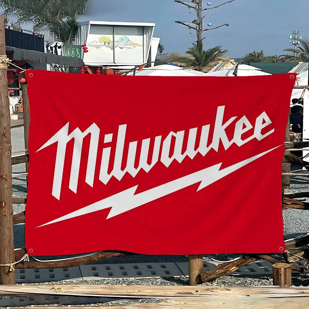 Milwaukee LOGO Anime Chart Flag For Living Room Home Dorm Decor Art Home Decor Banner