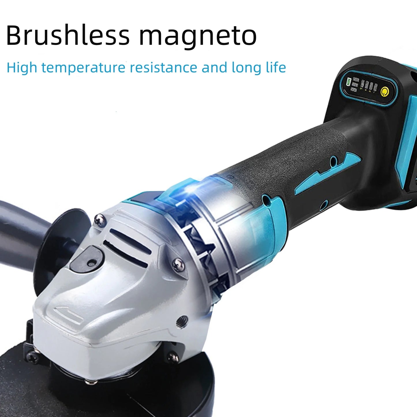 Makita Compatible 125mm Brushless Angle Grinder Cordless Li-ion Battery Powered for Cutting Polishing Grinding Compatible with Makita 18V tools