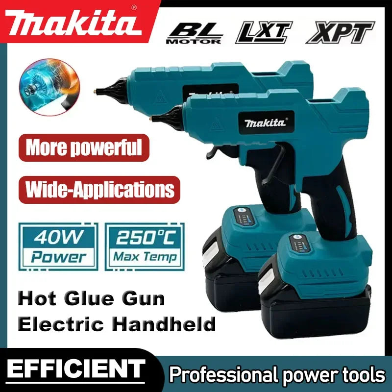 Makita 18V Cordless Electric Handheld Hot Glue Gun Repair DIY Tool Hot Melt Welding Hot Air Gun Anti-scald Nozzle for 20V Battery
