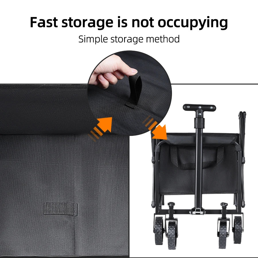 Trolley beach wagon JV Foldable Portable Picnic Outdoor Camping Cart Heavy Duty Folding Utility Cart Shopping Beach Collapsible Folding Utility Cart