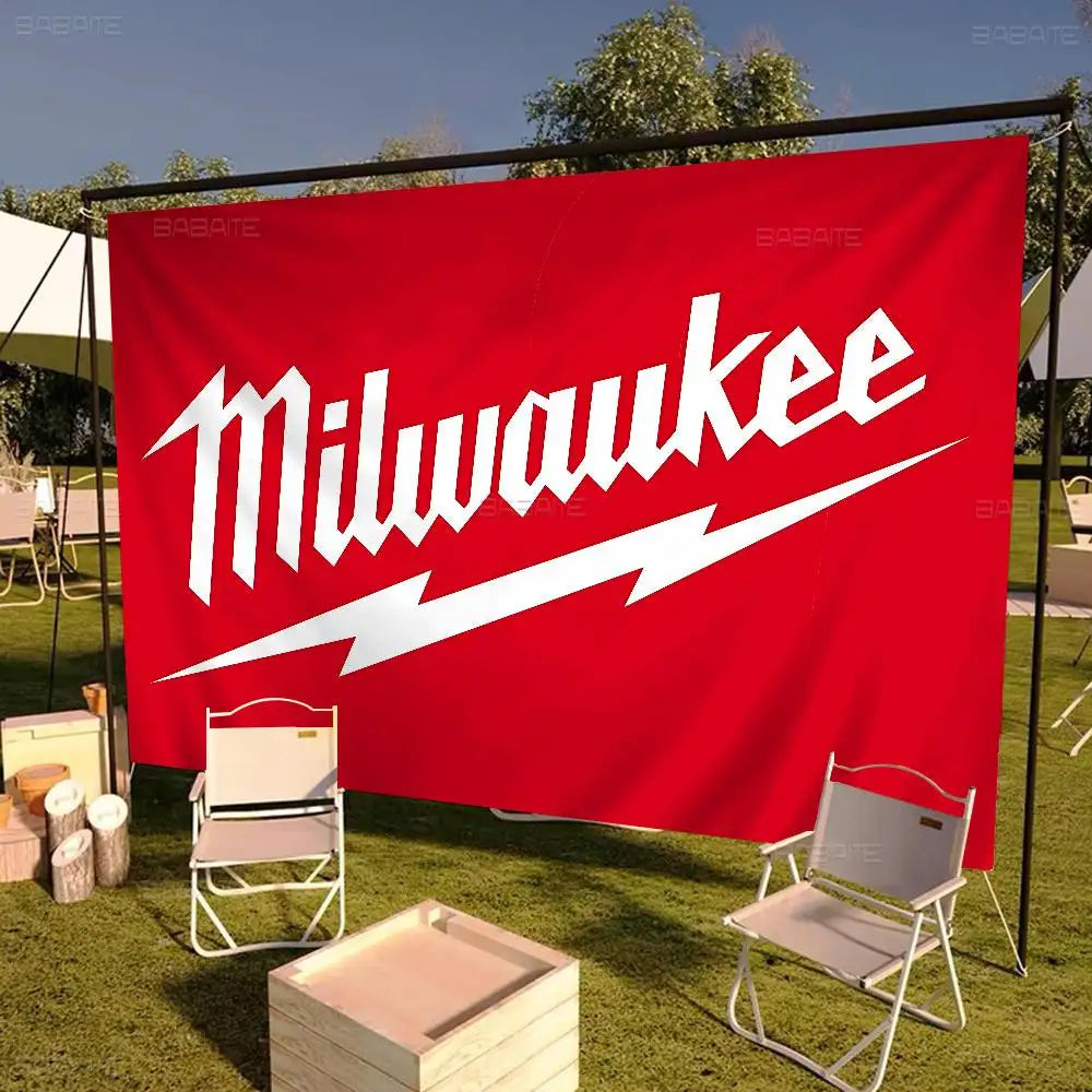 Milwaukee LOGO Anime Chart Flag For Living Room Home Dorm Decor Art Home Decor Banner