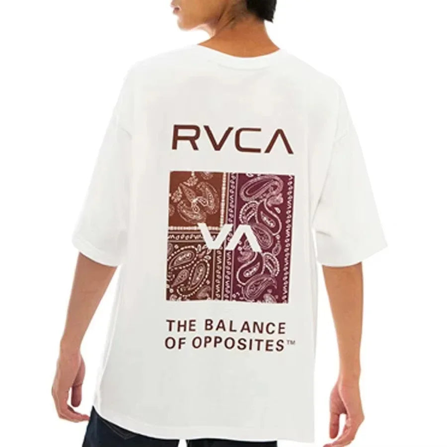 RVCA JV Summer New Dayline RVCA American Street Personalized Large Print Round Neck Quick Drying Short Sleeve T-shirt for Men