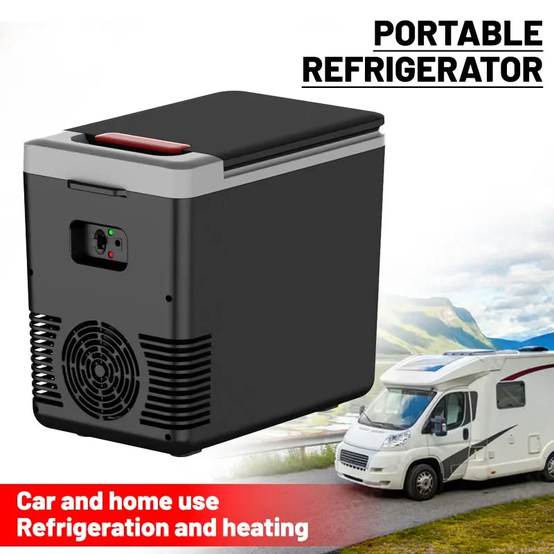 Mini Refrigerator 12V 220V 10L Car Home Dual-use Refrigerator Freezer Outdoor Cooler & Warmer Electric Fridge Portable Icebox