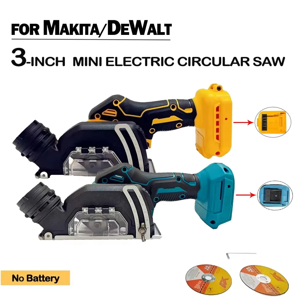 Makita Dewalt 18V 20V compatible 3 Inch Mini Angle Grinder CUT OFF Circular Saw