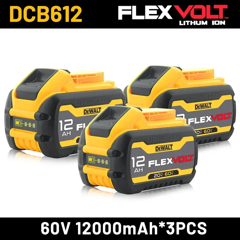 DeWalt original 12Ah 18V/20V-60V Flex Volt battery - 1Pk, 2Pk, 3Pk, 4Pk and Charger options