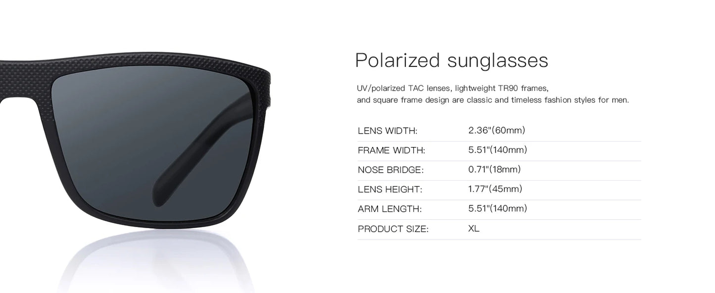 ZENOTTIC JV Retro Square Polarized Sunglasses Fashion Shade Women Men Ultra light TR90 Frame UV400 Protection Classics Sun Glasses