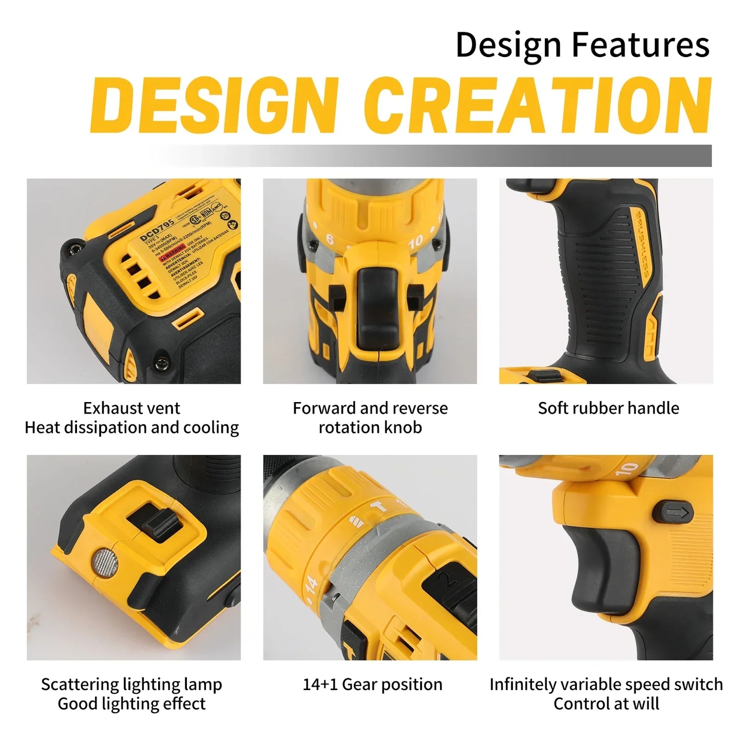 Dewalt DCD795 18v Brushless Drill with battery and AU charger