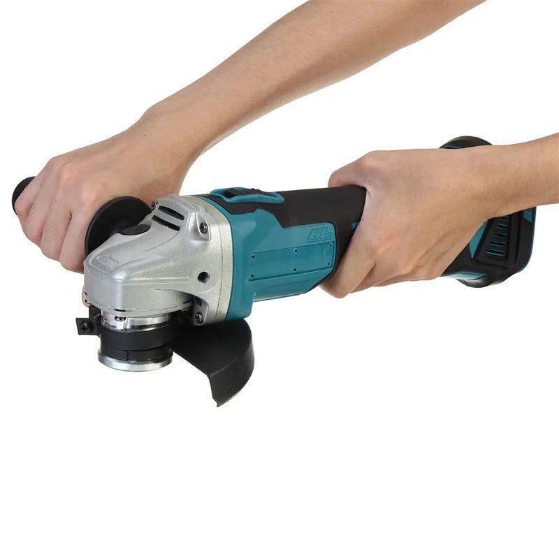 Makita Compatible 125mm Brushless Angle Grinder Cordless Li-ion Battery Powered for Cutting Polishing Grinding Compatible with Makita 18V tools