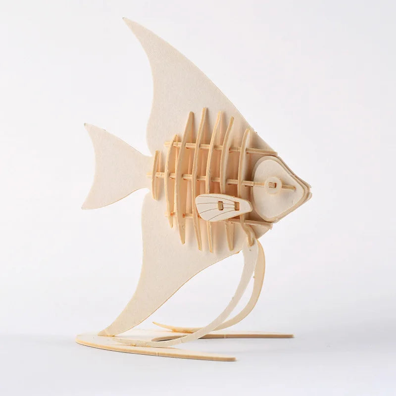 Model JV DIY 3D Wooden Puzzle Model Animal Montessori Toys for Children Crafts Dachshund Skeleton Assembly Gift Set for Kids Adults Teens