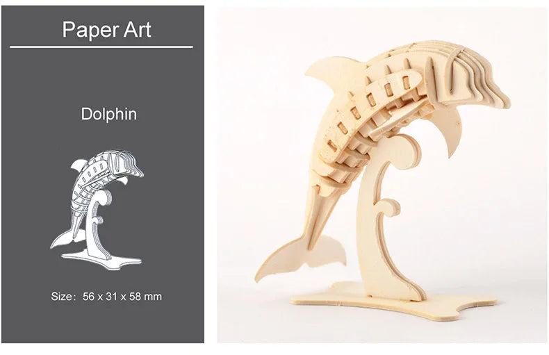 Model JV DIY 3D Wooden Puzzle Model Animal Montessori Toys for Children Crafts Dachshund Skeleton Assembly Gift Set for Kids Adults Teens