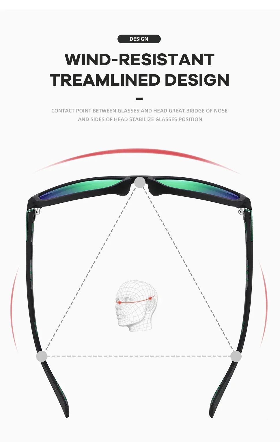 Okuma JV - Unisex UV400 Polarized Glasses, suitable for outdoor sports such as driving, fishing, cycling, hiking, etc