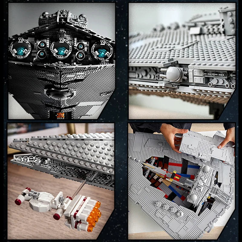 Imperial JV Navy Stormtrooper Star Destroyer Star Cruiser Galactic Empire Starfighter Dark Fleetship Spacecraft 75252 Brick ToyGift