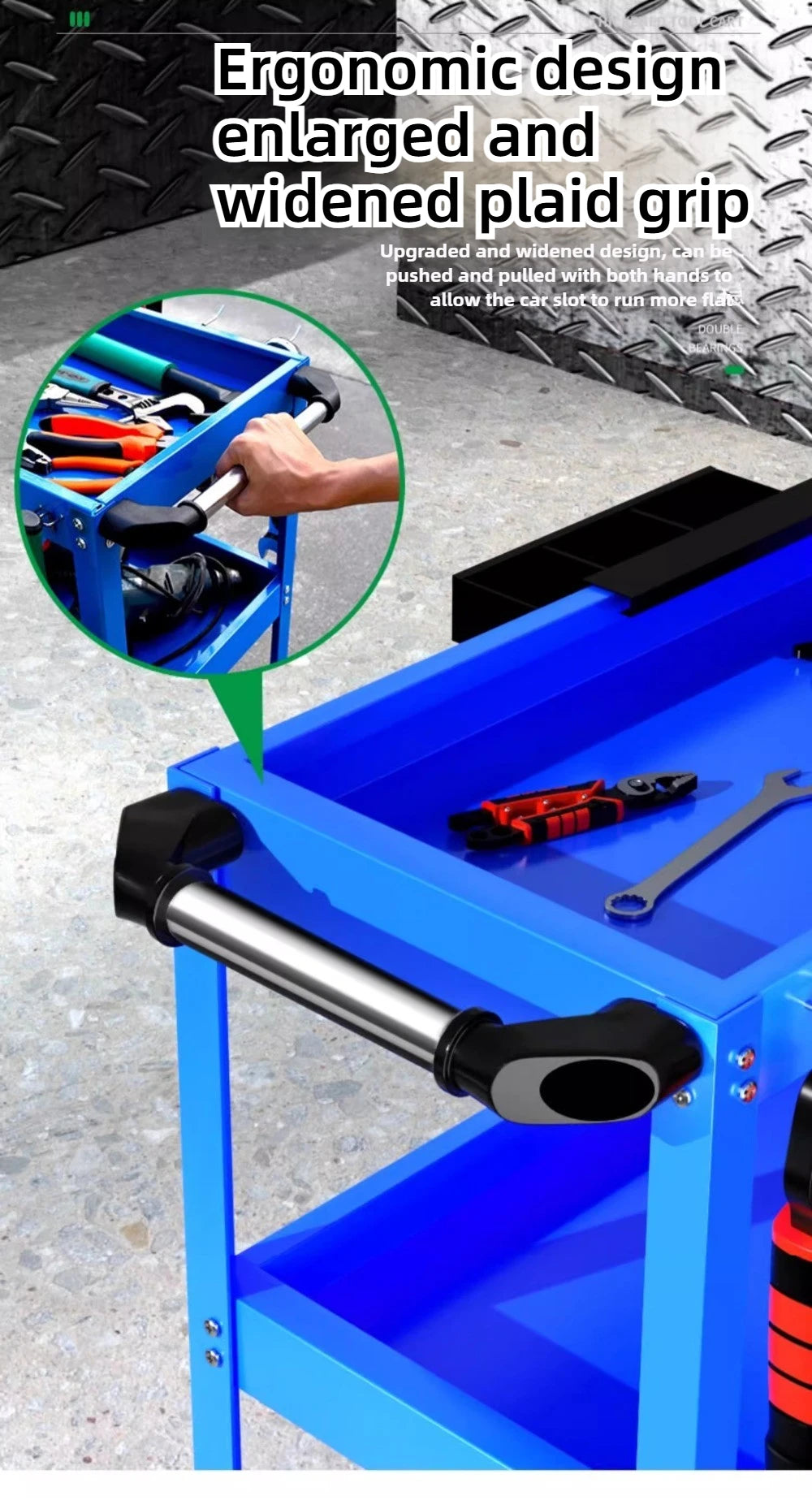 Trolley BaoLian Mechanical Workshop ToolsCart Tool Trolley With Brake Wheels Toolbox Cabinet Organizer Holder Garage Workbench Racks
