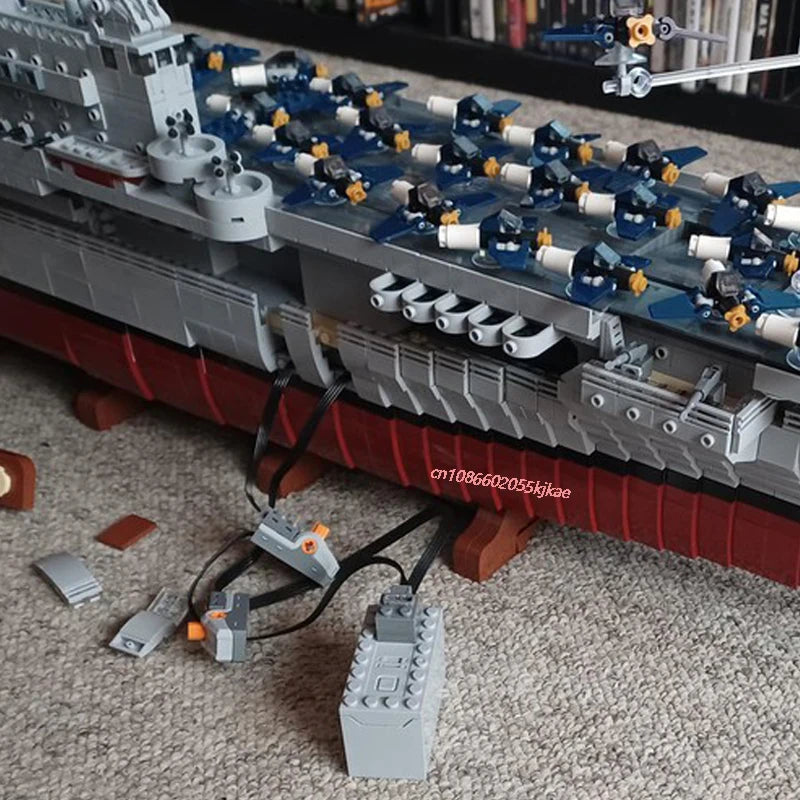 Enterprise JV 9829PCS WW2 Military MOC CV-6USS Enterprise battleship warship Model DIY creative ideas high-tech Child Toy Assembly Puzzle Gift