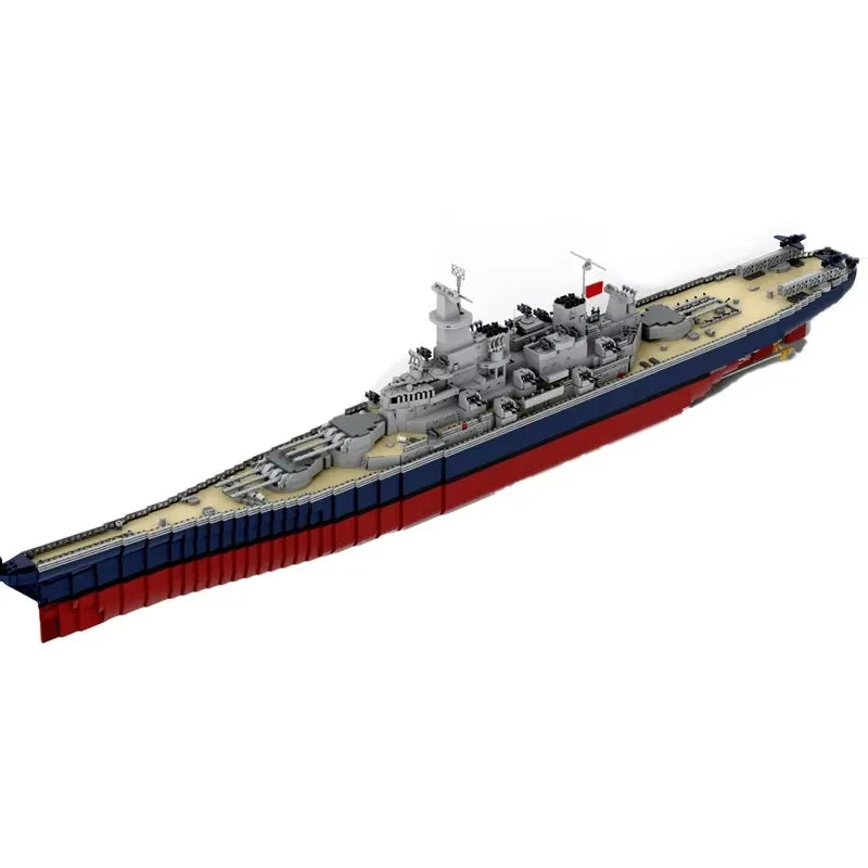 Iowa JV 5846PCS WW2 Military MOC1:200 scale USS Iowa battleship Model DIY creative ideas warship Child Toy Assembly Puzzle BirthdayGift