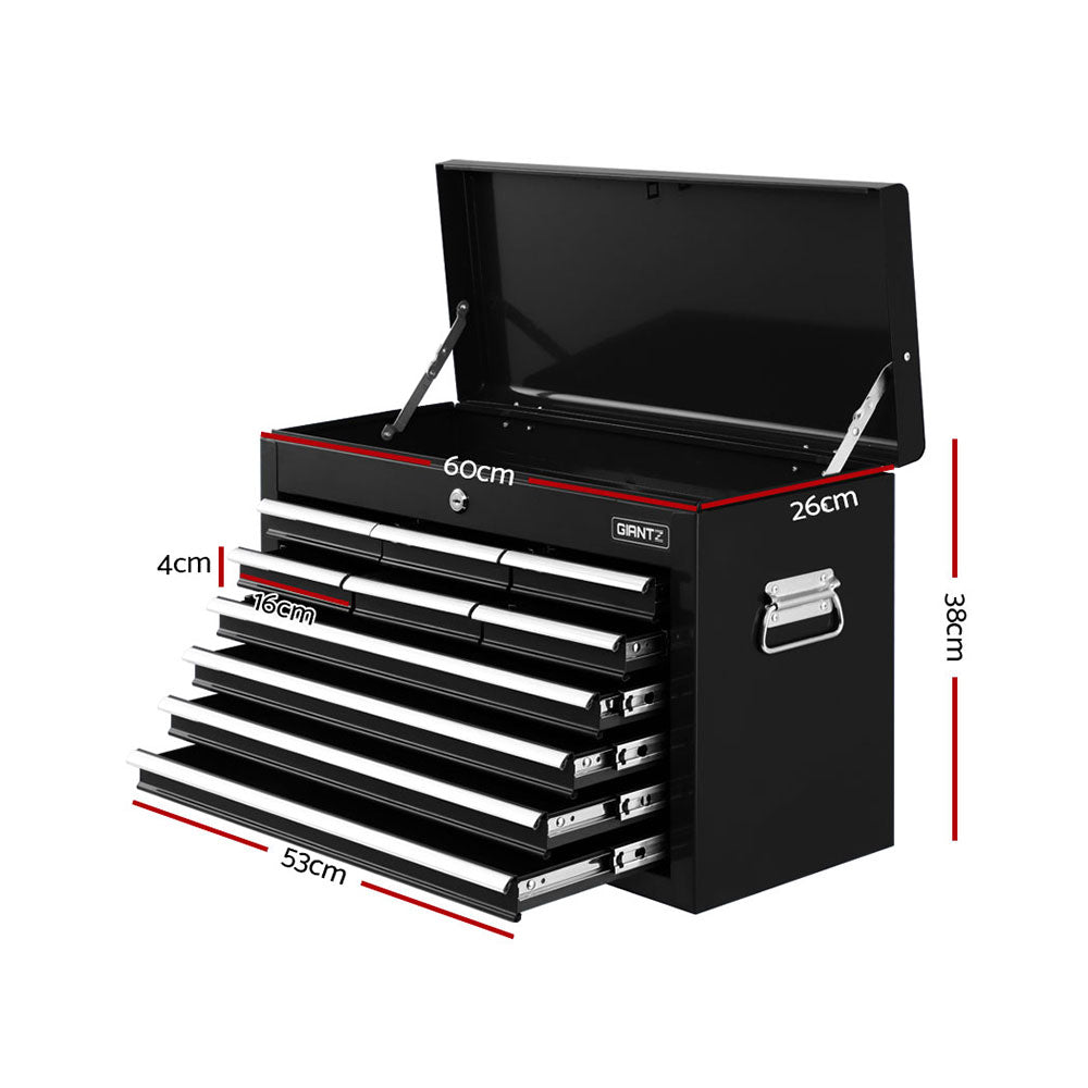 Giantz 10-Drawer Toolbox, Tool Chest- Black