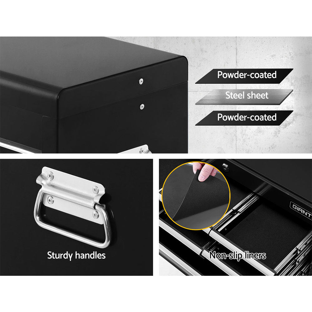 Giantz 10-Drawer Toolbox, Tool Chest- Black
