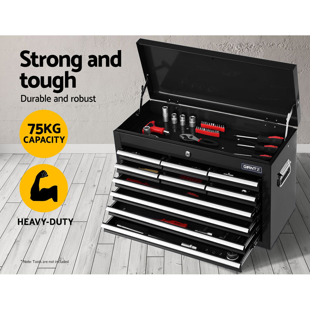 Giantz 10-Drawer Toolbox, Tool Chest- Black