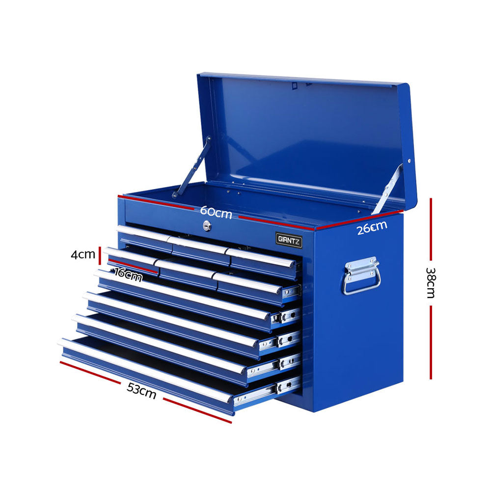 Giantz 10-Drawer Toolbox, Tool Chest- Blue