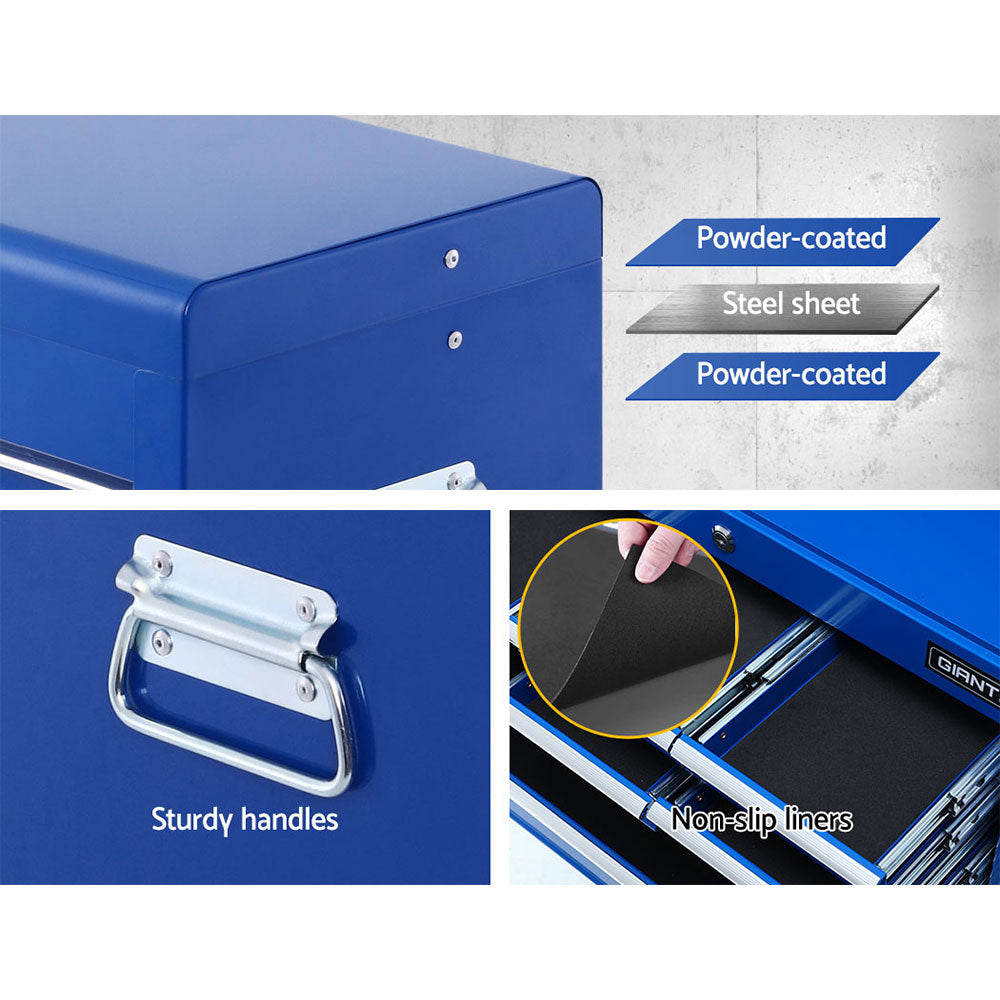 Giantz 10-Drawer Toolbox, Tool Chest- Blue