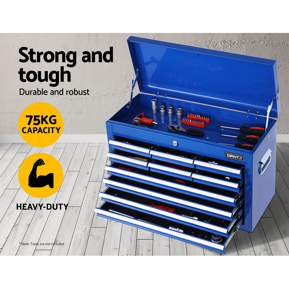 Giantz 10-Drawer Toolbox, Tool Chest- Blue
