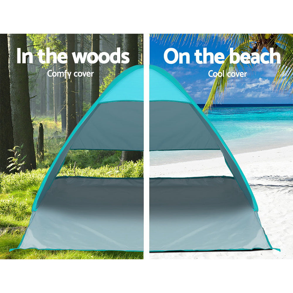 Beach Pop Up Tent Camping Hiking 3 Person Sunshade Fishing Shelter