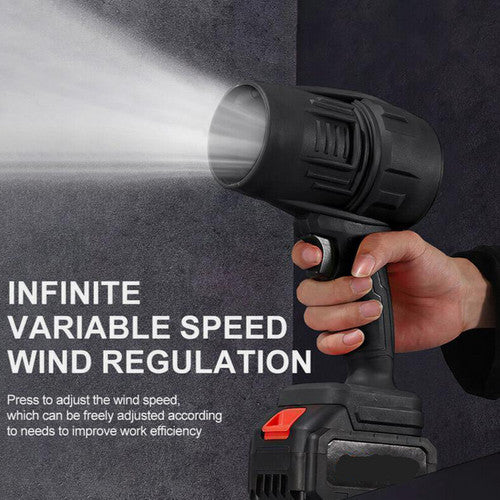 Makita Compatible Turbo jet blower Cordless Blower Portable Handheld Electric Brushless Turbo Jet Fan w/2 Batteries
