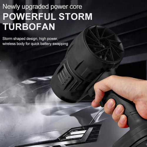 Makita Compatible Turbo jet blower Cordless Blower Portable Handheld Electric Brushless Turbo Jet Fan w/2 Batteries