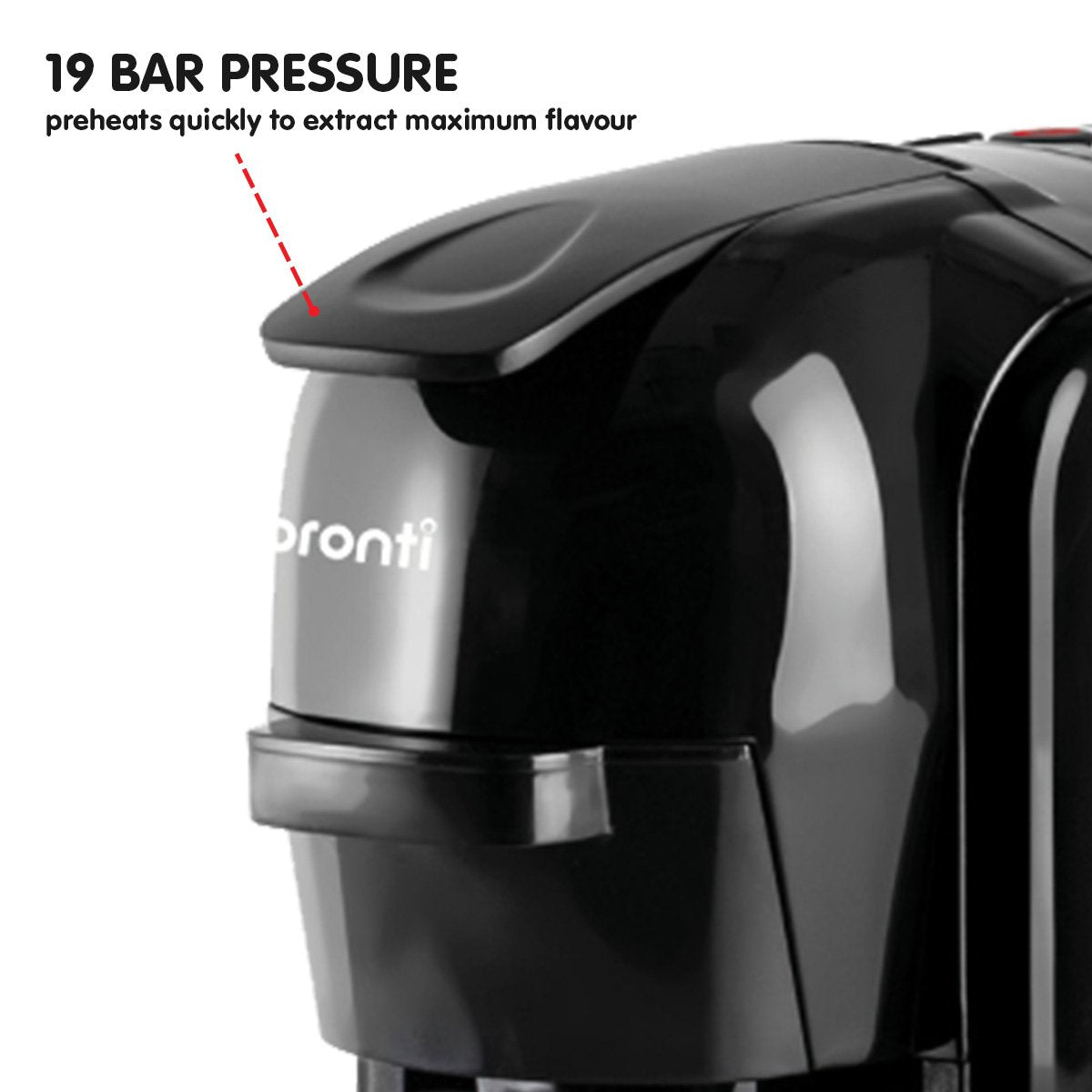 Coffee Machine Nespresso Pronti HomeMaid 3-in-1 Multi-Capsule Pods and Ground Coffee Nespresso & Caffitaly Compatible CM-511HM