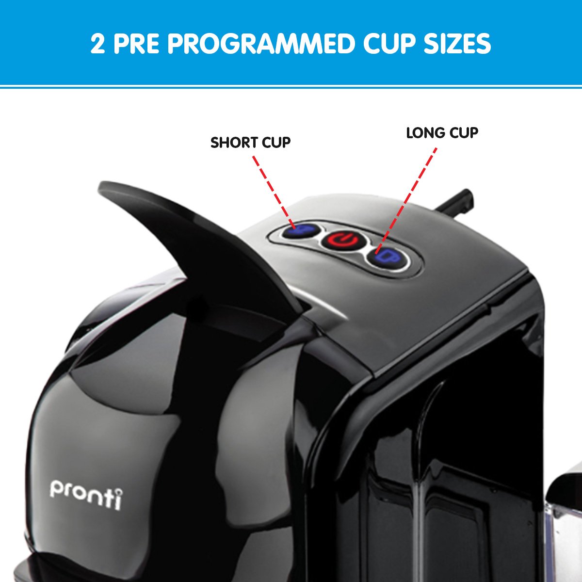 Coffee Machine Nespresso Pronti HomeMaid 3-in-1 Multi-Capsule Pods and Ground Coffee Nespresso & Caffitaly Compatible CM-511HM