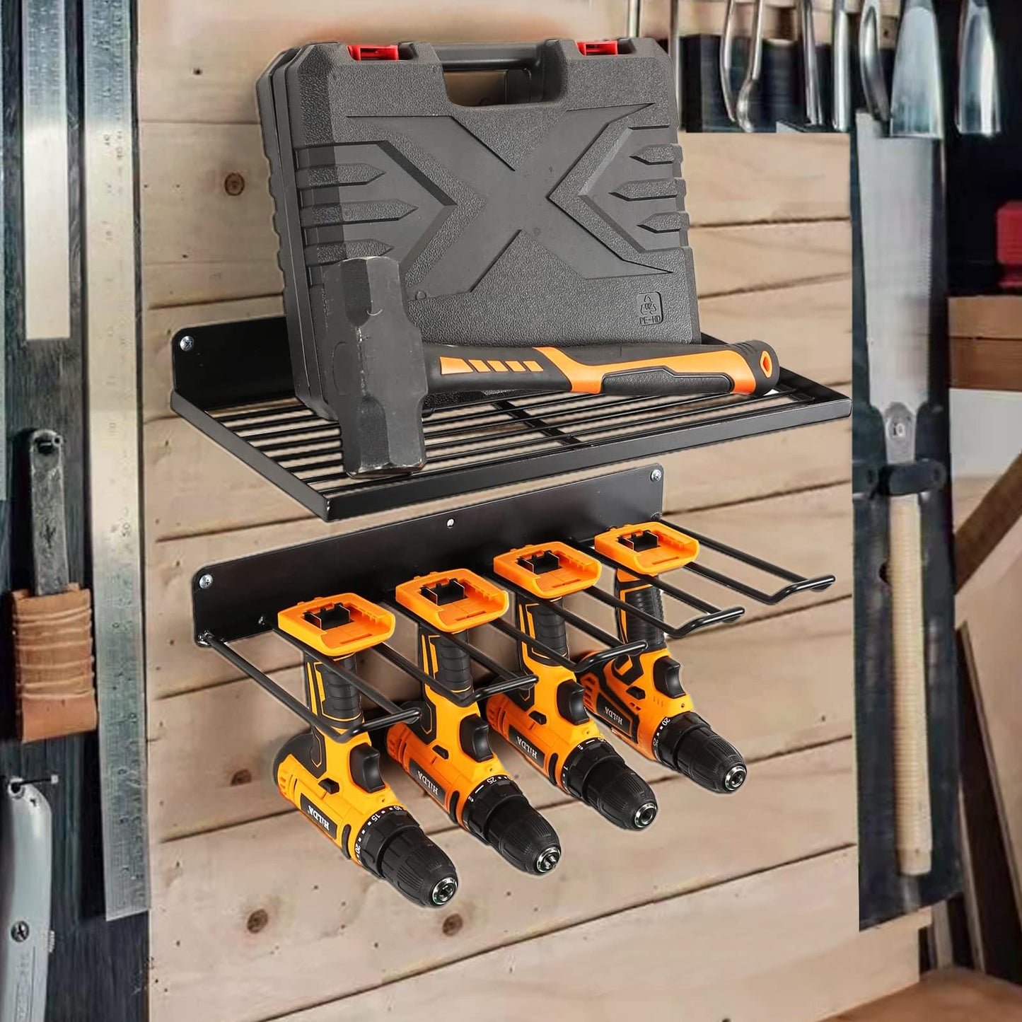 Power Tool Organizer, Drill Holder, Wall Mount.