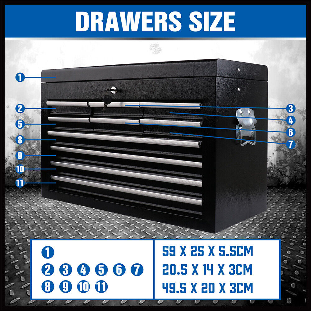 HORUSDY 10-Drawer Toolbox Tool Chest with Lockable Drawers.