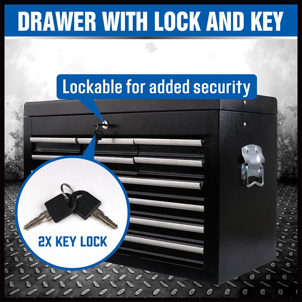 HORUSDY 10-Drawer Toolbox Tool Chest with Lockable Drawers.