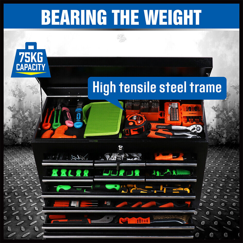 HORUSDY 10-Drawer Toolbox Tool Chest with Lockable Drawers.