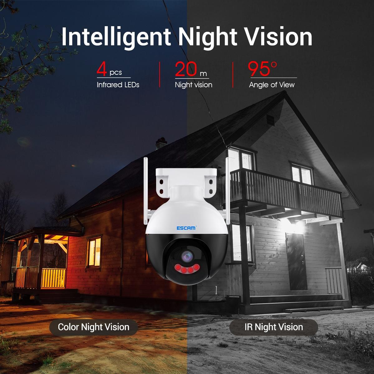 Camera Smart Wifi Ip With Ai Detection Auto Tracking Cloud Storage Night Vision Two-Way Voice