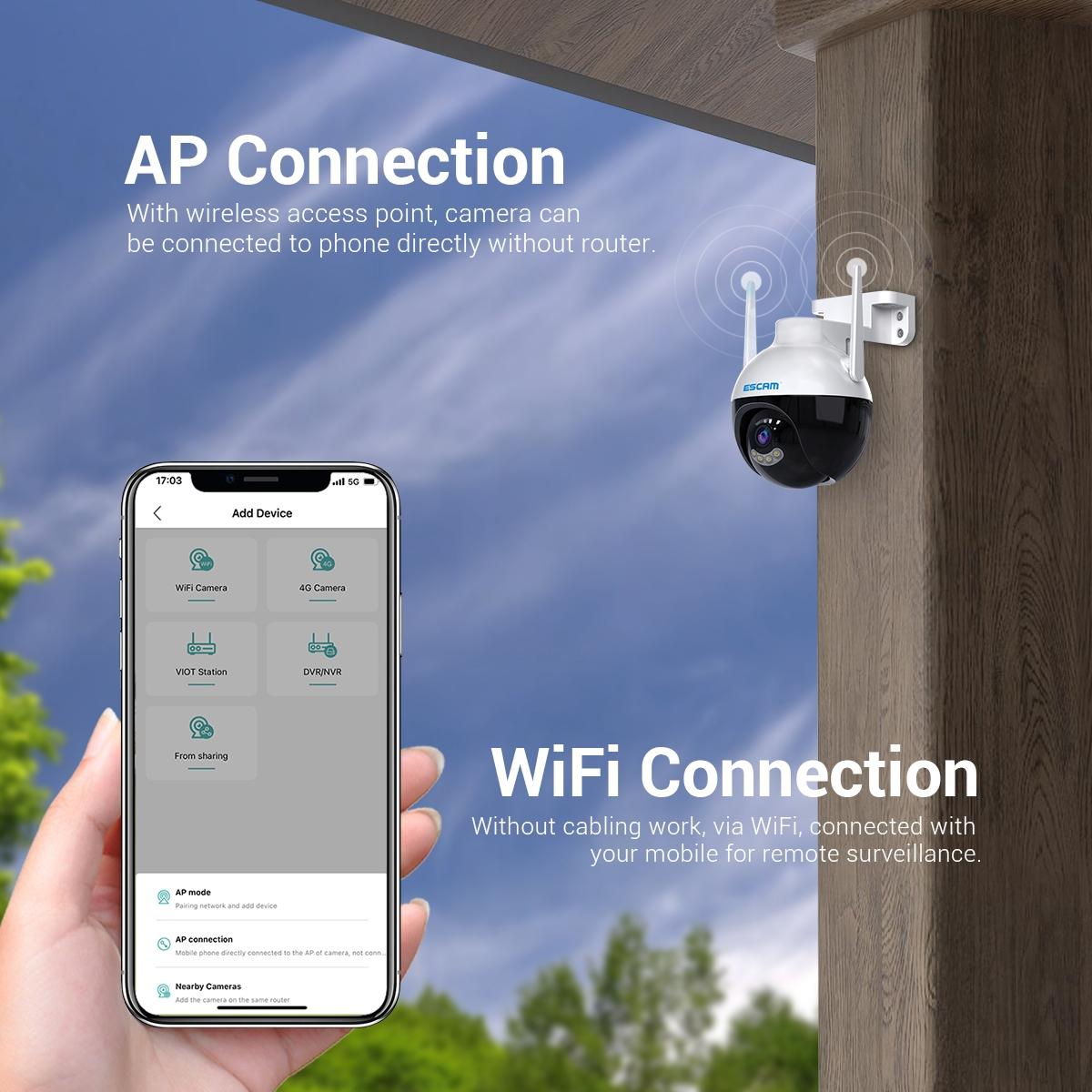Camera Smart Wifi Ip With Ai Detection Auto Tracking Cloud Storage Night Vision Two-Way Voice