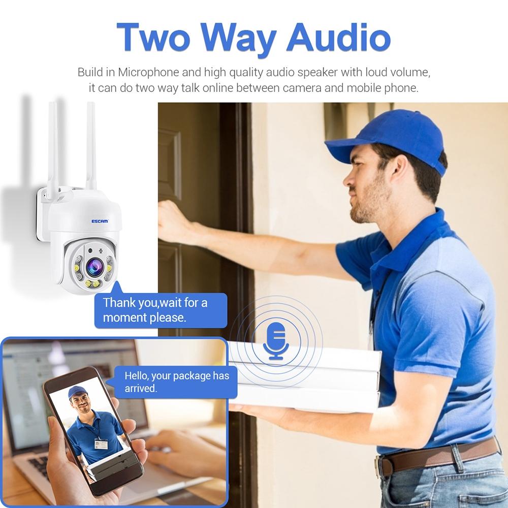 Security Camera 4Mp Wifi Camera With Two-Way Voice Night Vision And Motion Detection