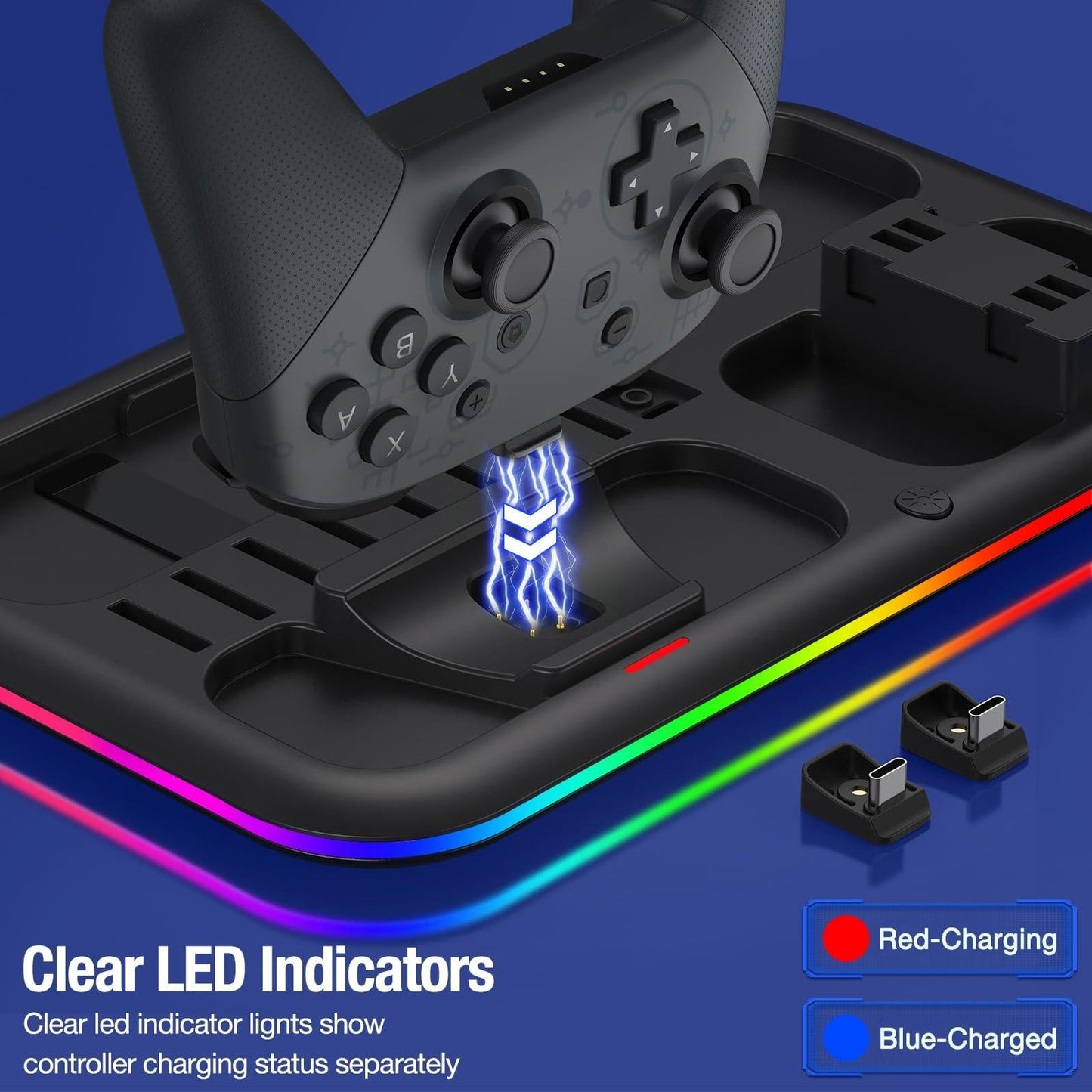 Nintendo Switch Charging Dock Rgb Light for Switch Oled - Compact