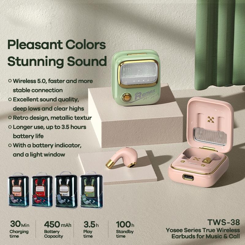 Wireless Bluetooth Earphones Yosee Tws-38 True - Pink
